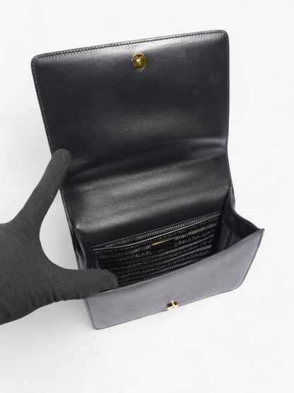 Prada Flap Crossbody Bag Black Saffiano Leather