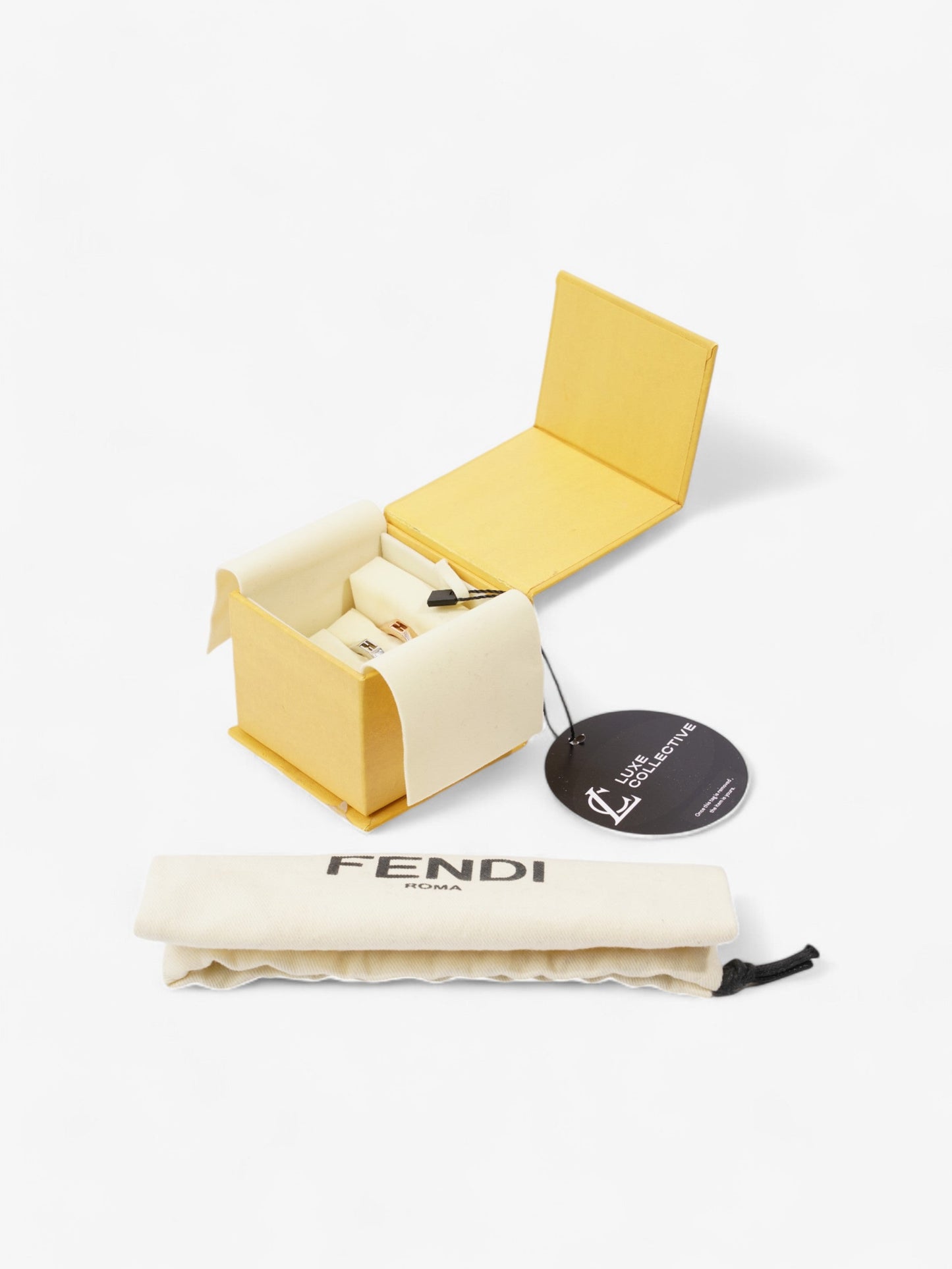 Fendi 3 Stack FF Rings Gold / Bronze / Silver Base Metal Medium (Circumference - 55mm)