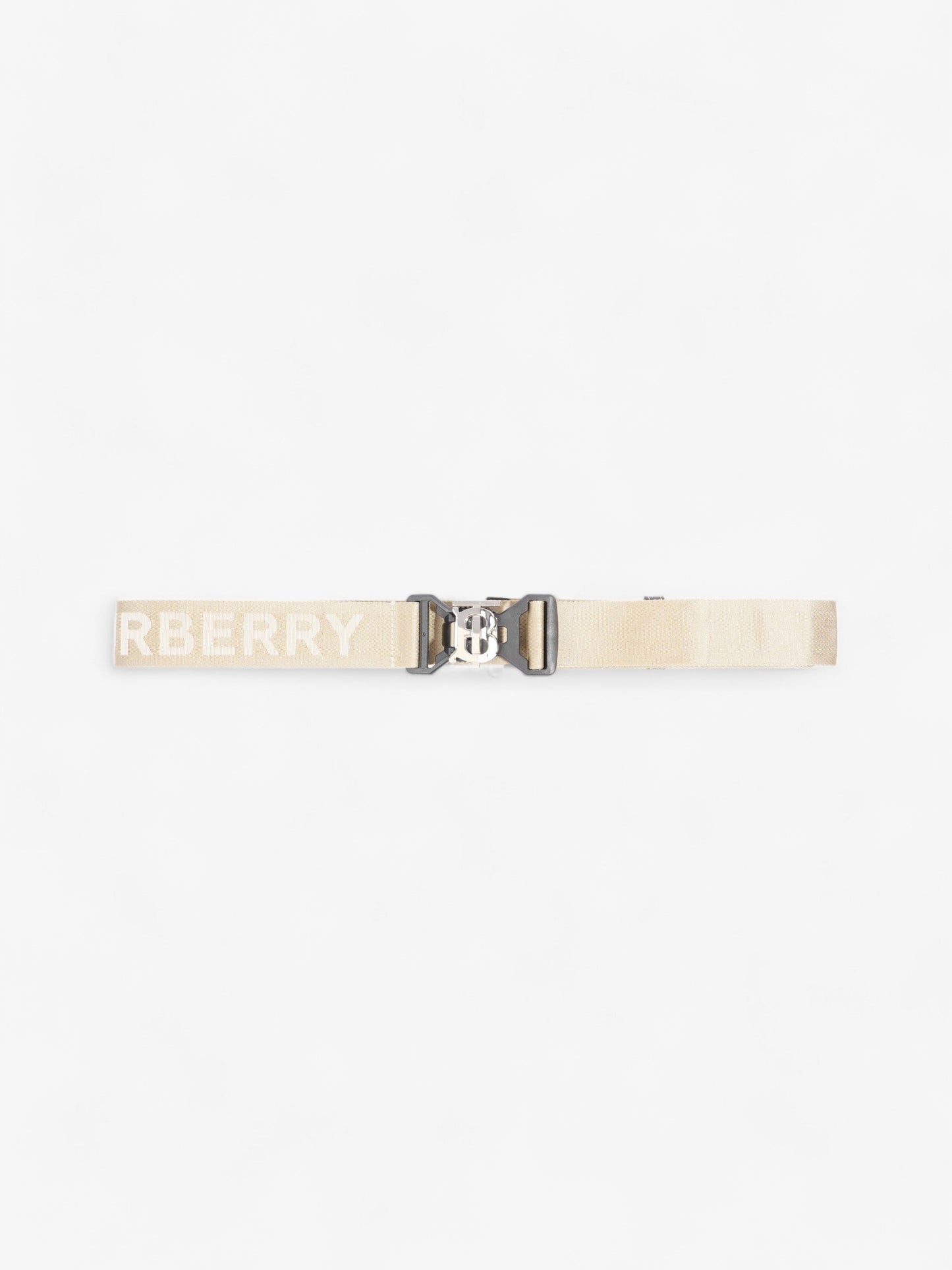 Burberry TB Sport Clip Belt Beige / Black Canvas 100cm 40"