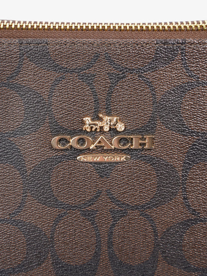 Coach Signature Tote Brown Leather
