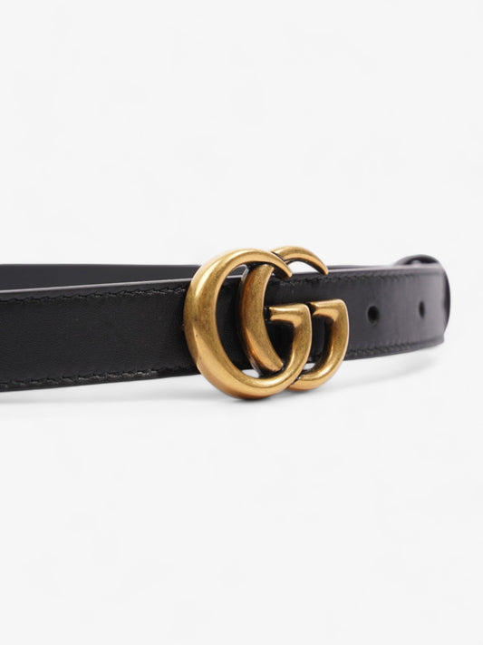Gucci GG Marmont Thin Belt Black Leather 95cm / 38"