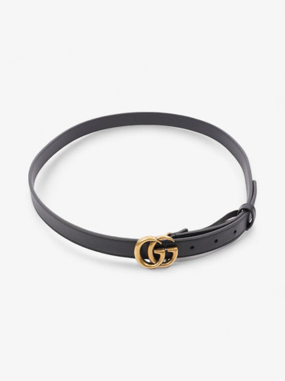 Gucci GG Marmont Thin Belt Black Leather 95cm / 38"