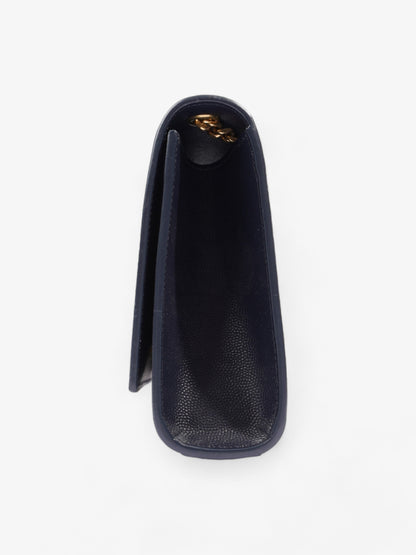 Saint Laurent Kate Navy Blue Leather Medium