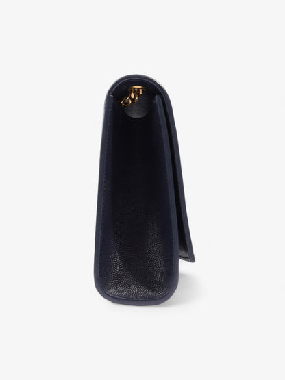 Saint Laurent Kate Navy Blue Leather Medium