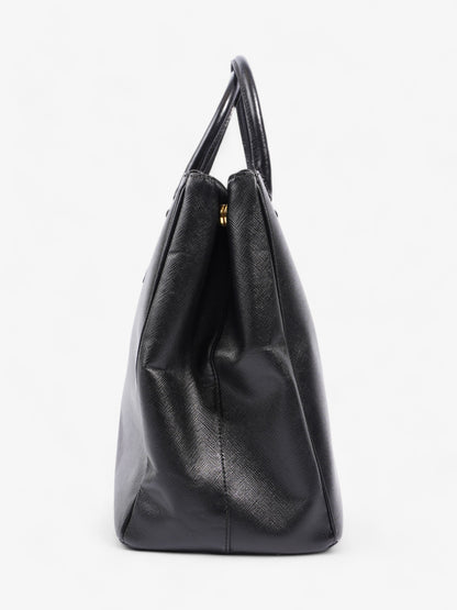 Prada Galleria Double Zip Tote Black Saffiano Leather