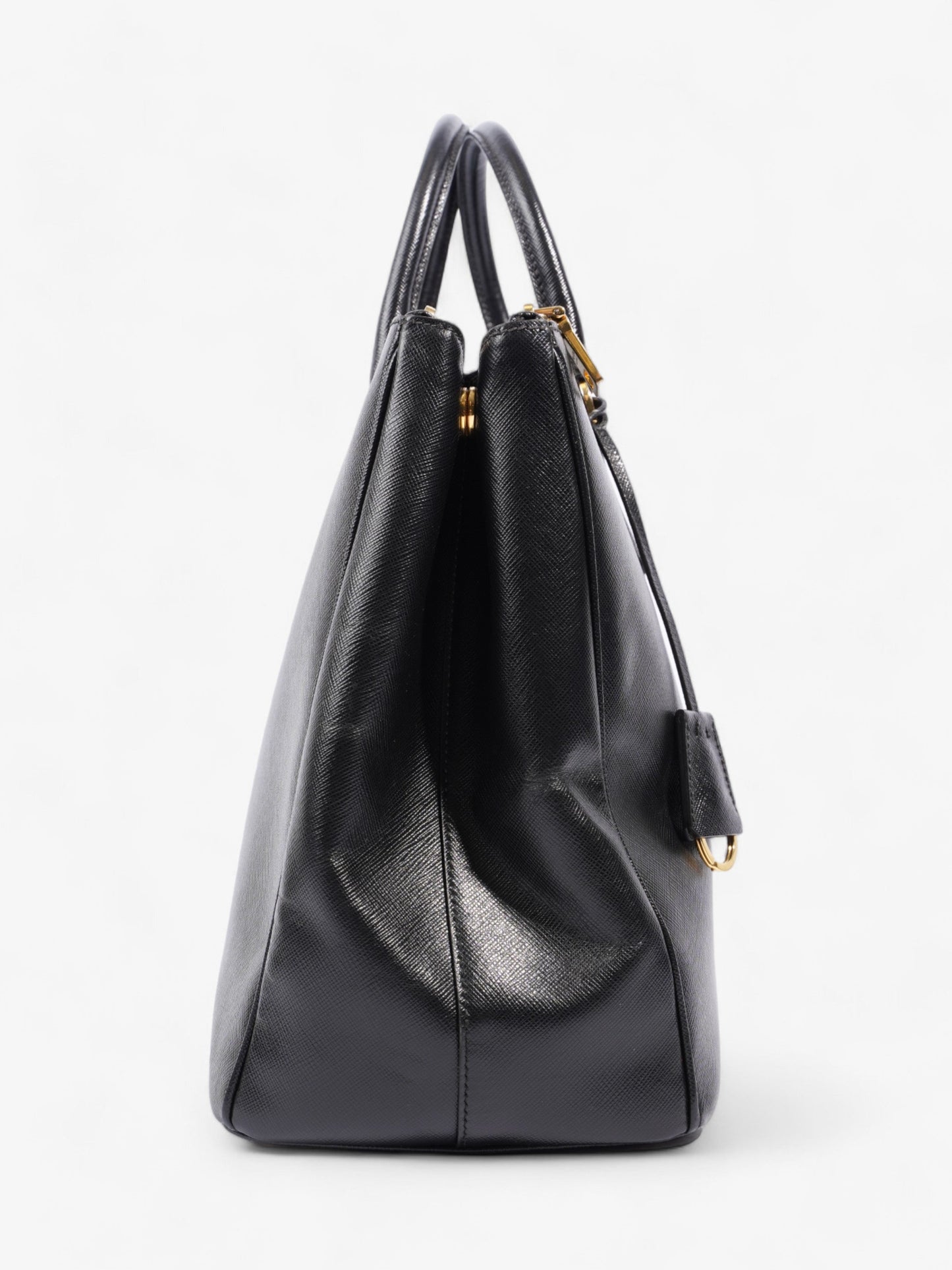 Prada Galleria Double Zip Tote Black Saffiano Leather