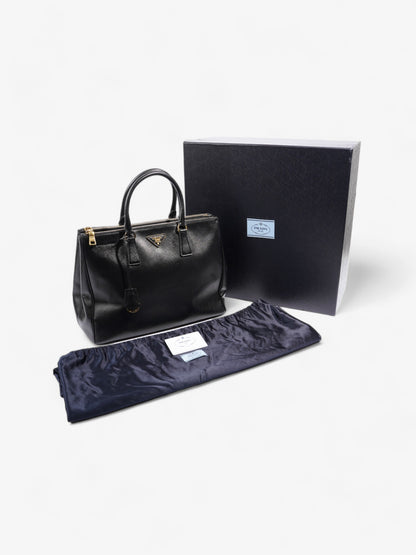 Prada Galleria Double Zip Tote Black Saffiano Leather
