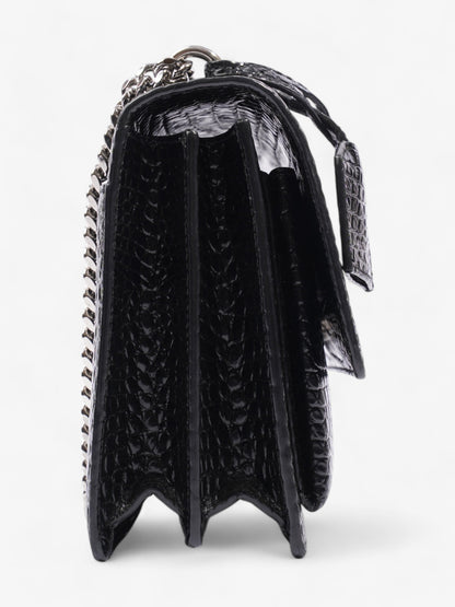 Saint Laurent Sunset Black Embossed Leather Medium