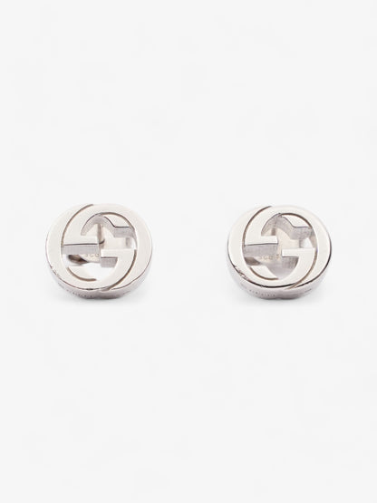 Gucci Interlocking Earrings Silver Silver Sterling