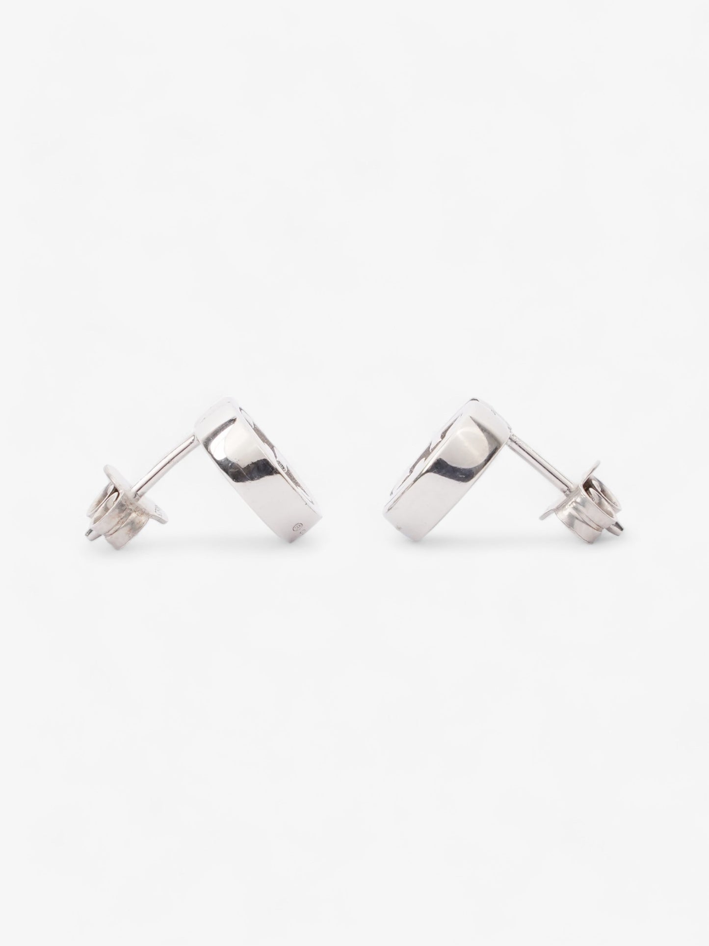 Gucci Interlocking Earrings Silver Silver Sterling