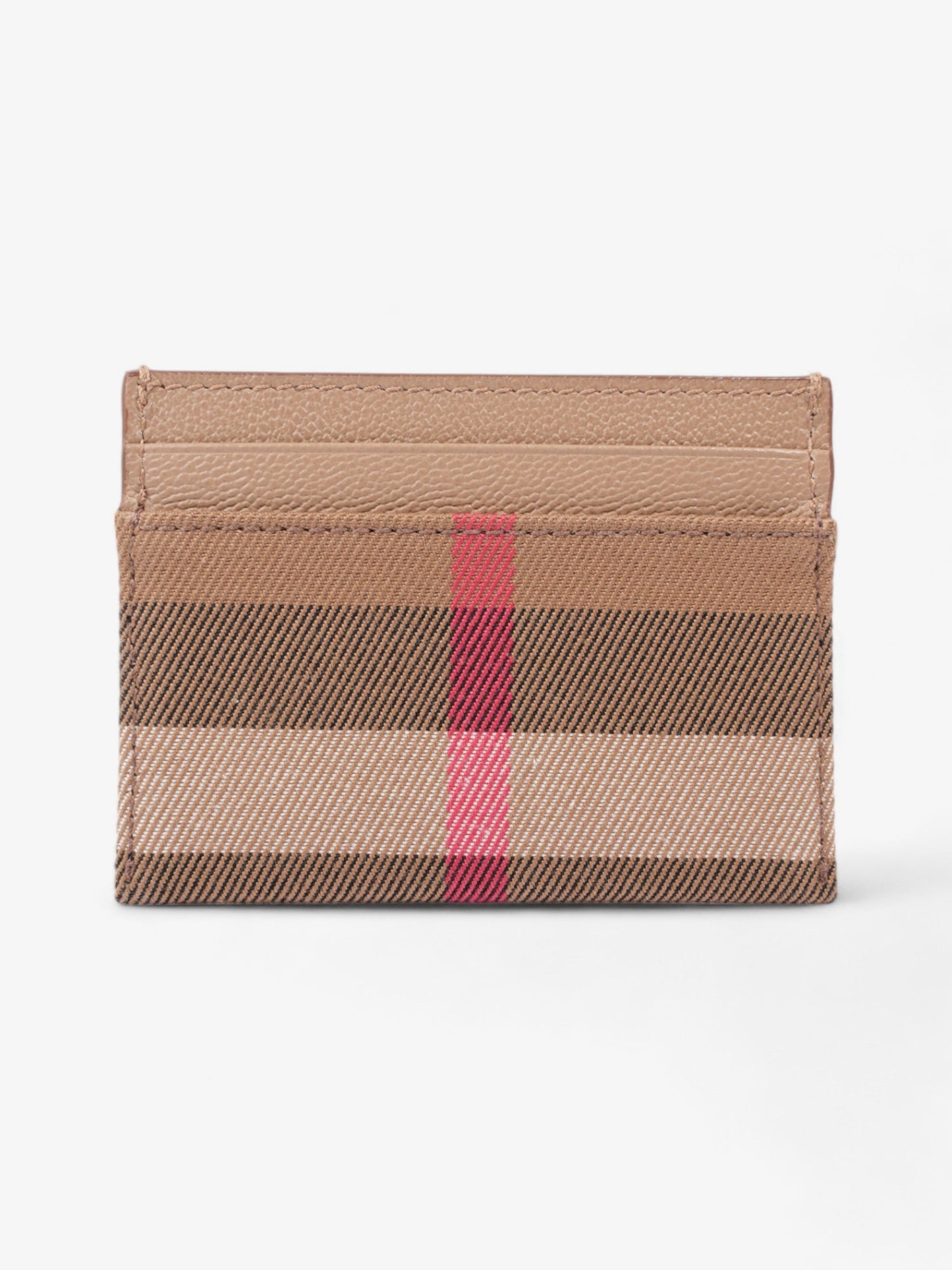 Burberry Check Card Case Chestnut Brown / House Check Cotton