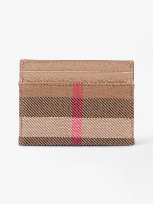 Burberry Check Card Case Chestnut Brown / House Check Cotton