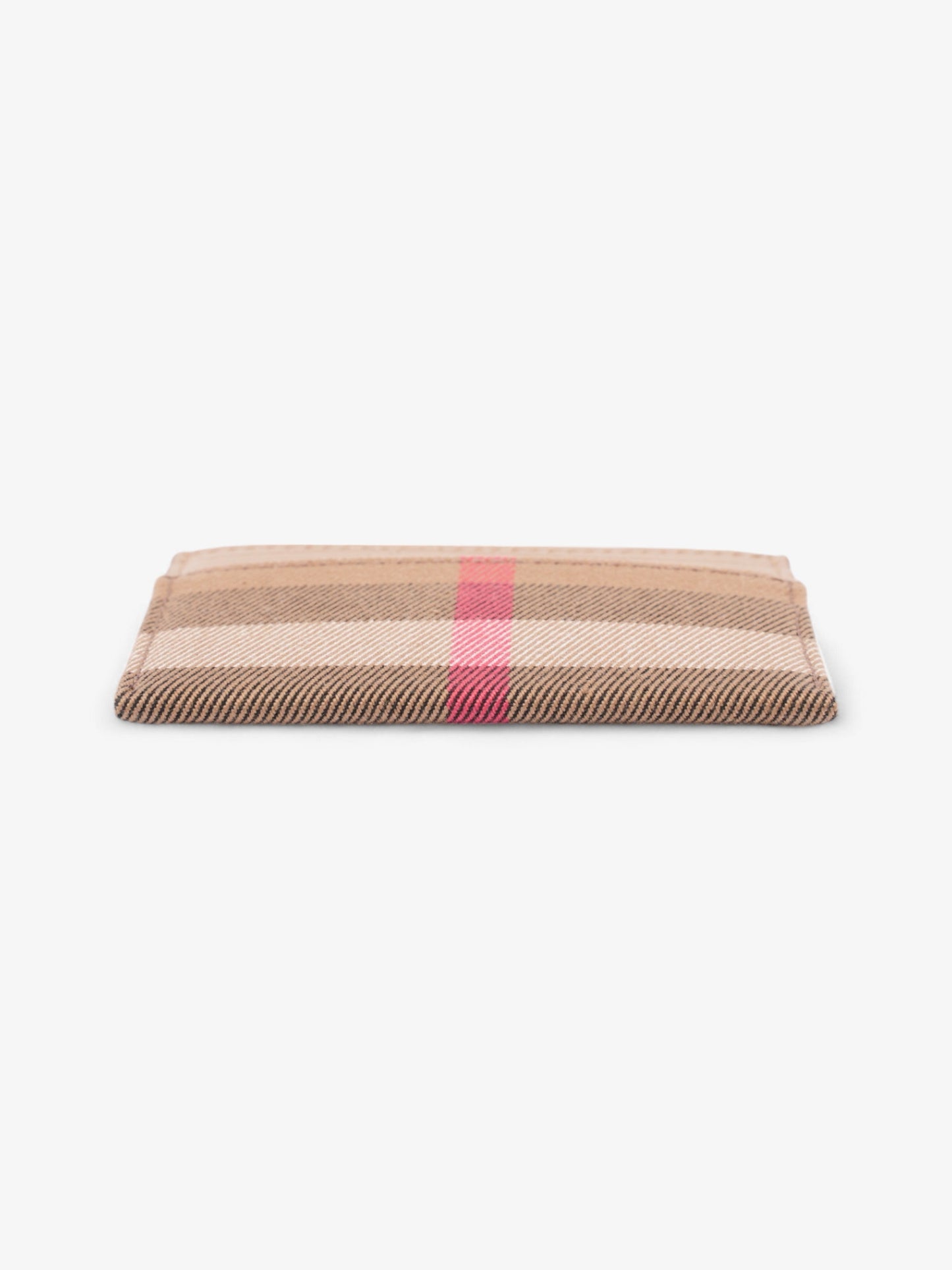 Burberry Check Card Case Chestnut Brown / House Check Cotton