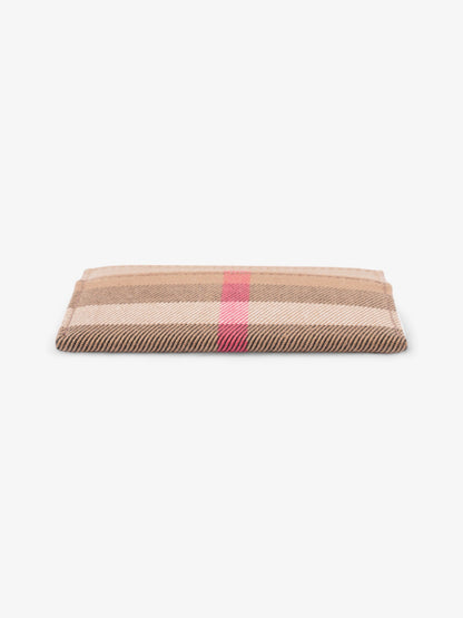 Burberry Check Card Case Chestnut Brown / House Check Cotton
