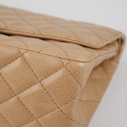 Chanel 2.55 Reissue 227 Caviar Beige with Olive Undertone