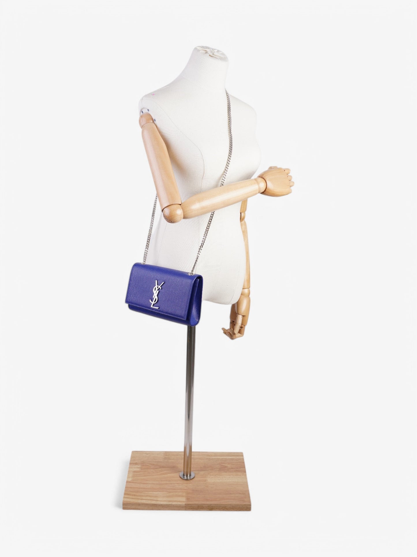 Saint Laurent Kate Royal Blue Calfskin Leather Small