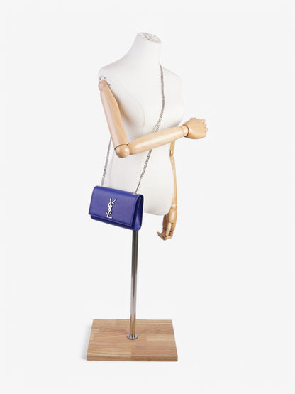 Saint Laurent Kate Royal Blue Calfskin Leather Small