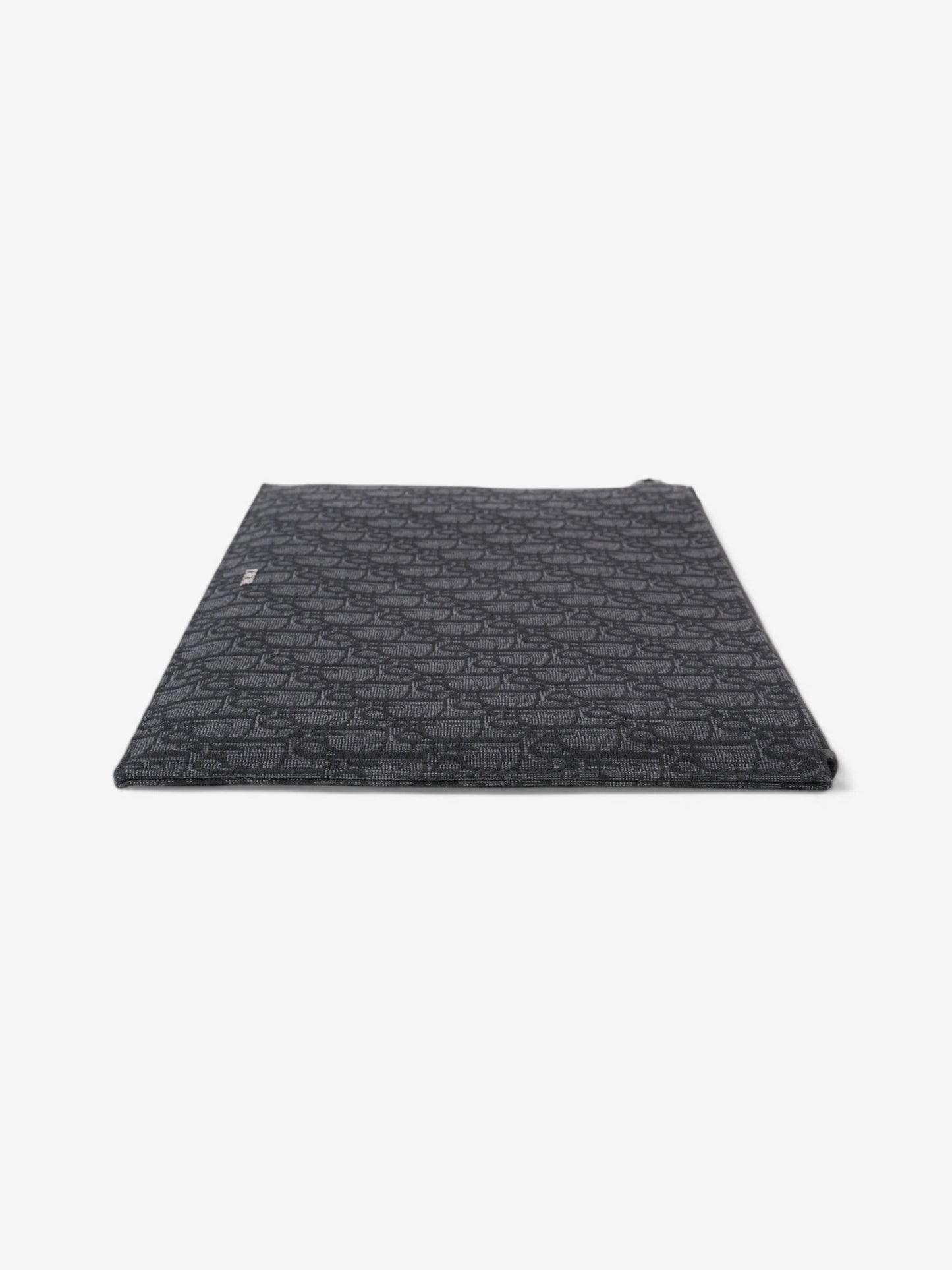 Christian Dior A4 Pouch Black Oblique Cotton