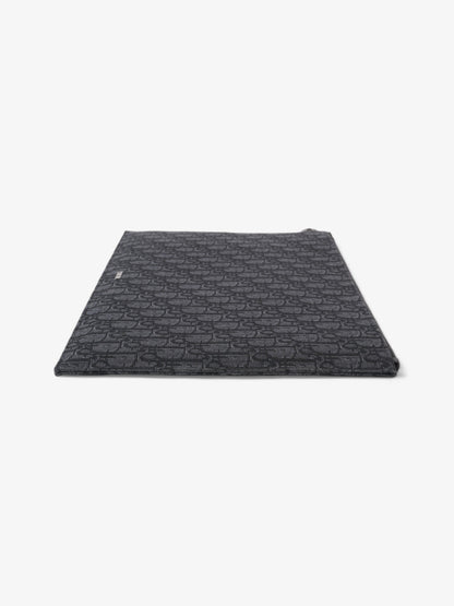 Christian Dior A4 Pouch Black Oblique Cotton