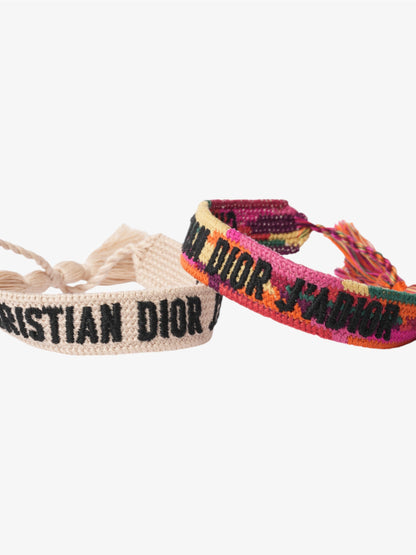 Christian Dior J'Adior Friendship Bracelet Set Multicoloured Cotton