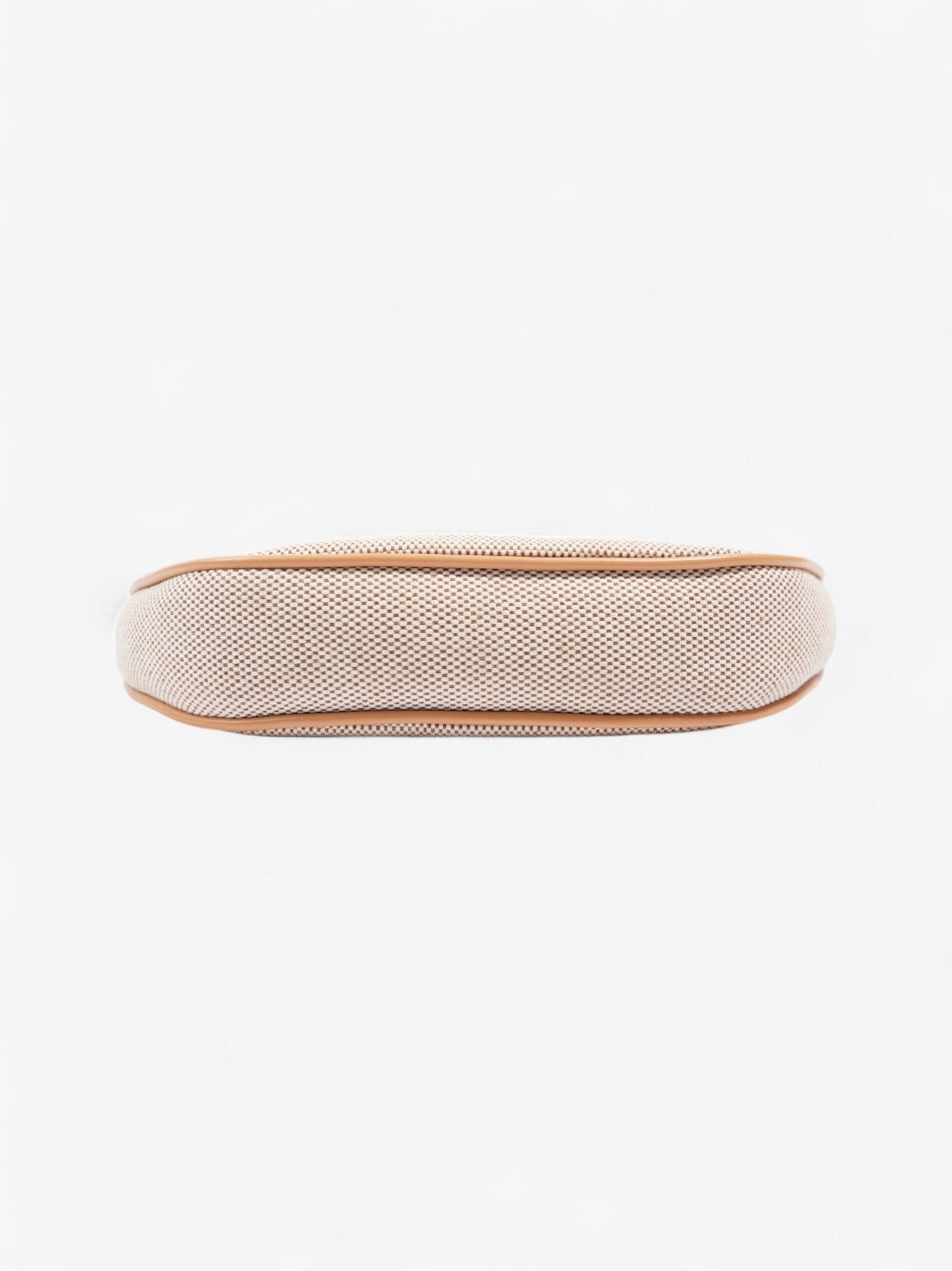 Burberry Olympia Logo Shoulder Bag Beige Cotton