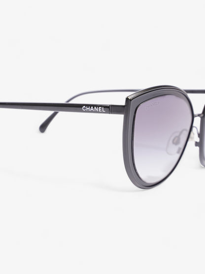 Chanel Cat-Eye Sunglasses Black Acetate 140mm
