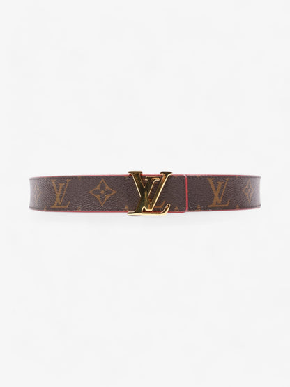Louis Vuitton LV Initials Reversible Belt Monogram / Red Coated Canvas 75cm 30"