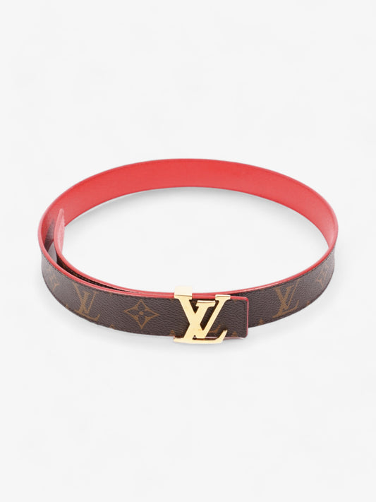 Louis Vuitton LV Initials Reversible Belt Monogram / Red Coated Canvas 75cm 30"