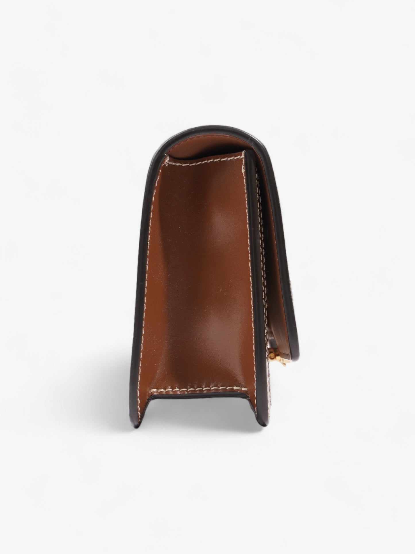 Burberry TB Bag Natural / Malt Brown Cotton Mini