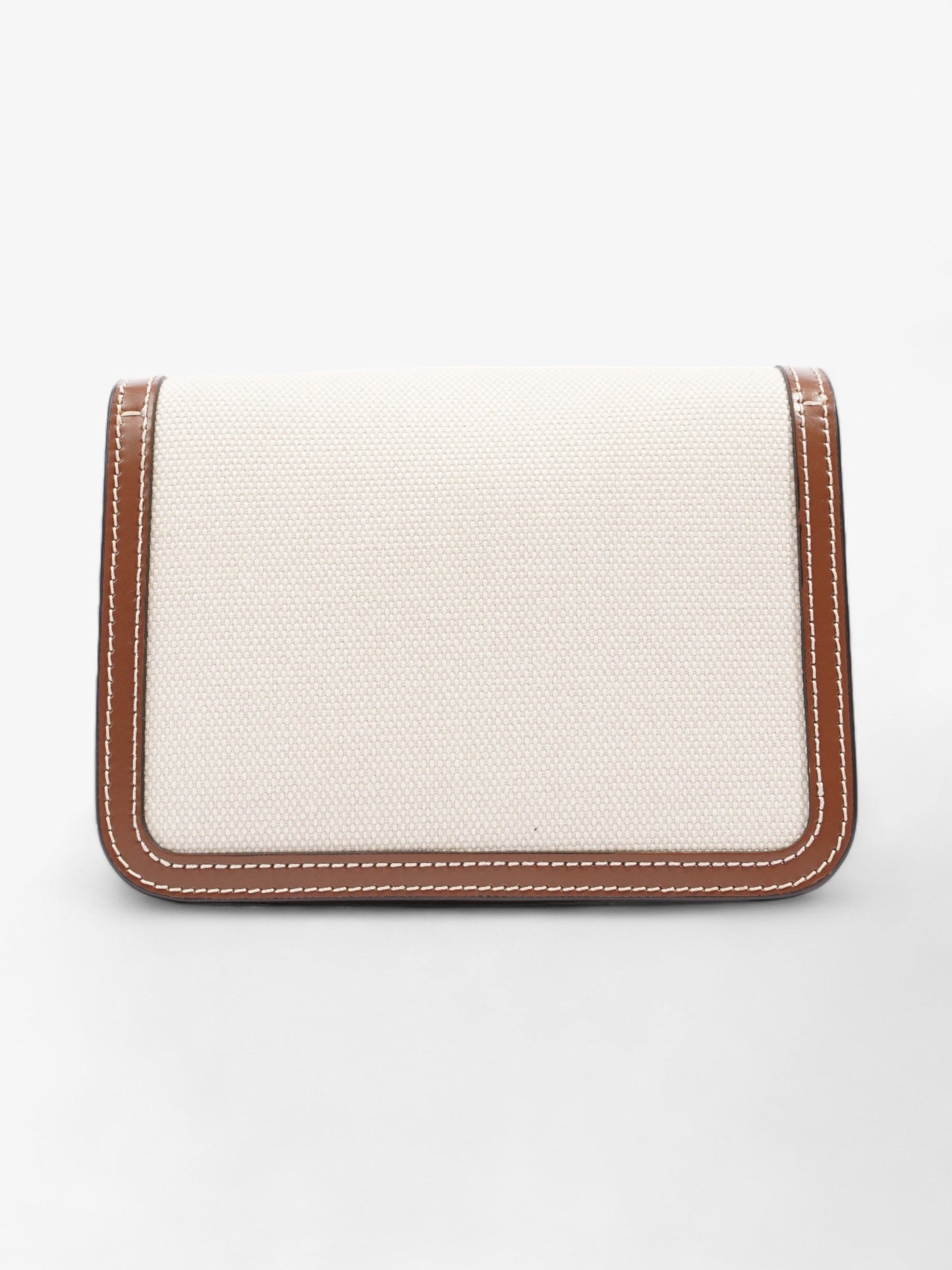 Burberry TB Bag Natural / Malt Brown Cotton Mini