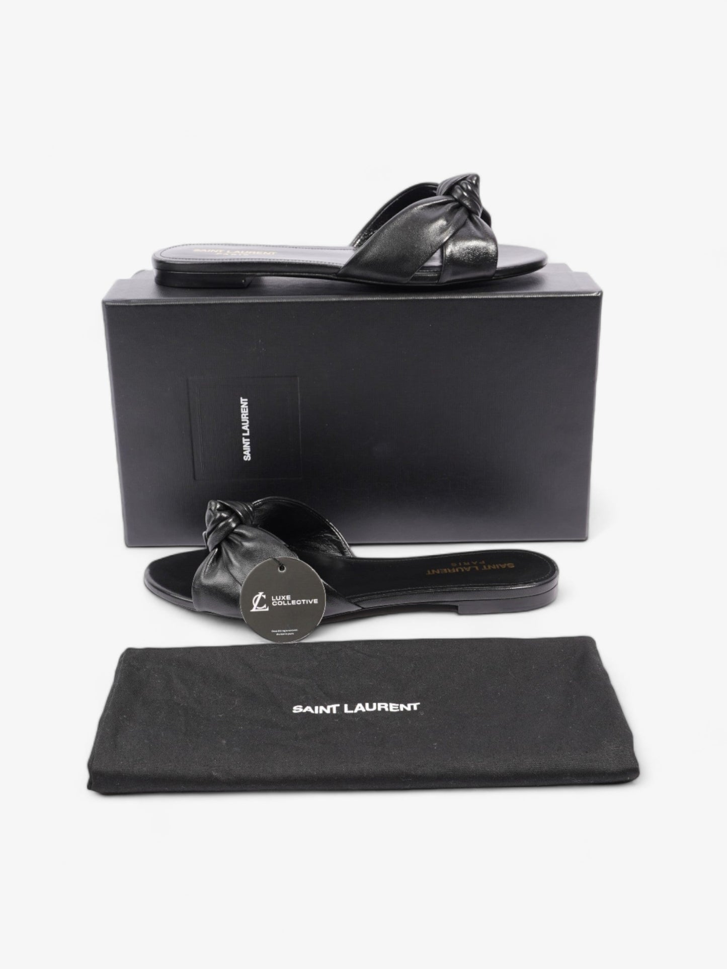 Saint Laurent Bianca Sandals Black Leather EU 39 UK 6