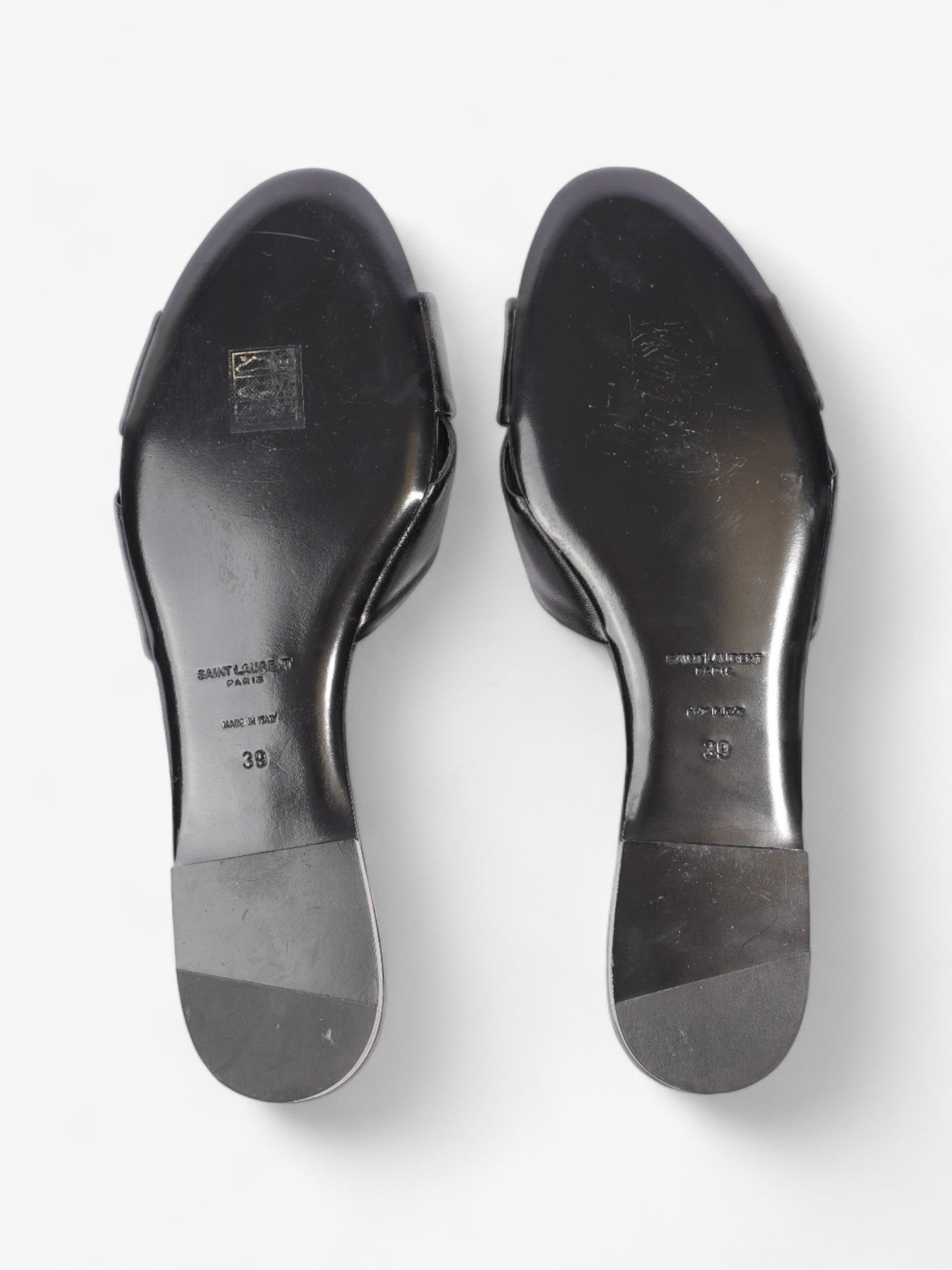 Saint Laurent Bianca Sandals Black Leather EU 39 UK 6