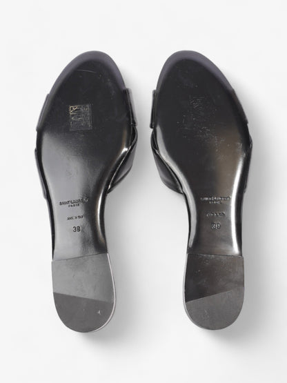 Saint Laurent Bianca Sandals Black Leather EU 39 UK 6