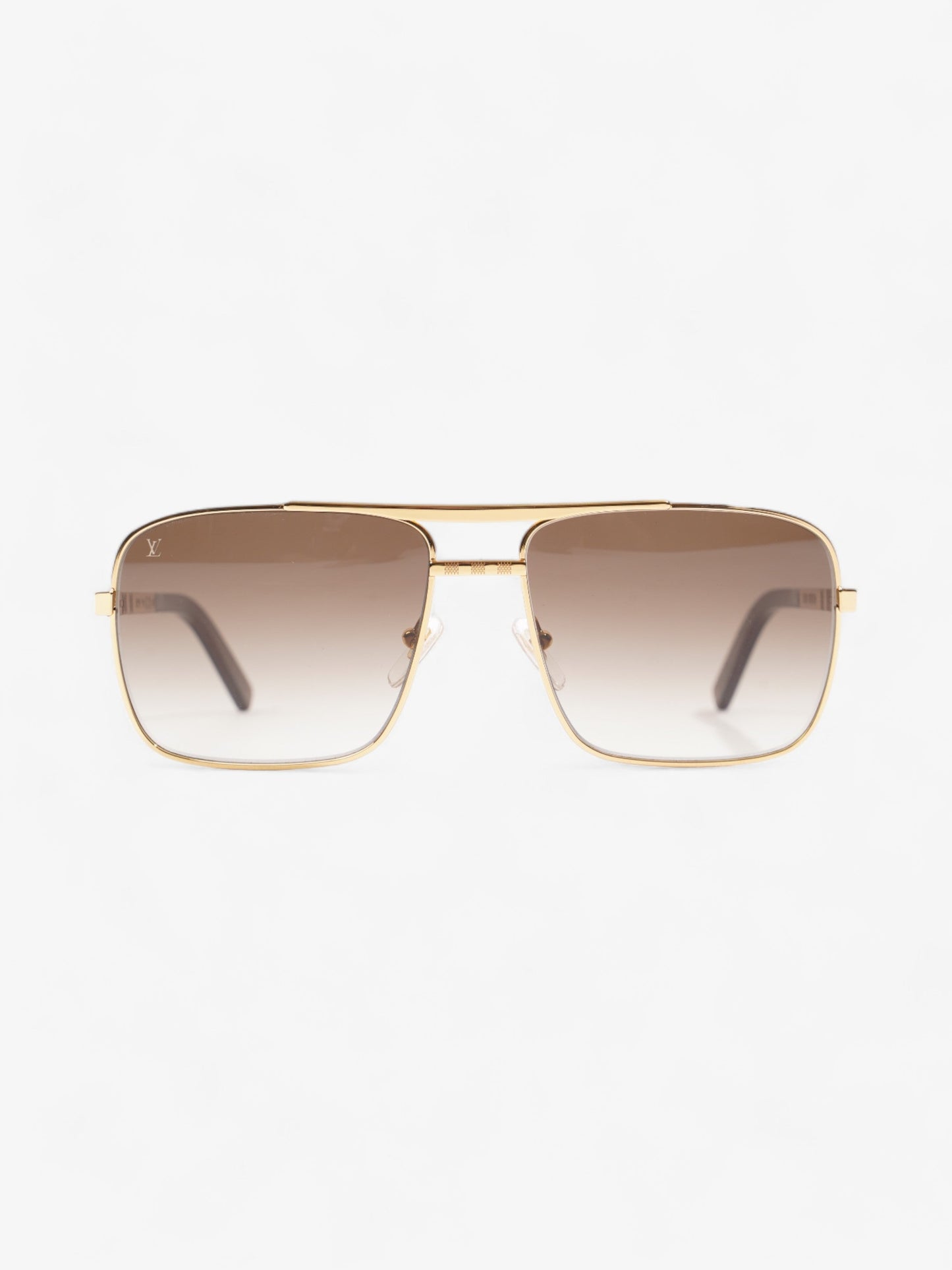 Louis Vuitton Attitude Sunglasses Gold / Brown Base Metal 140mm