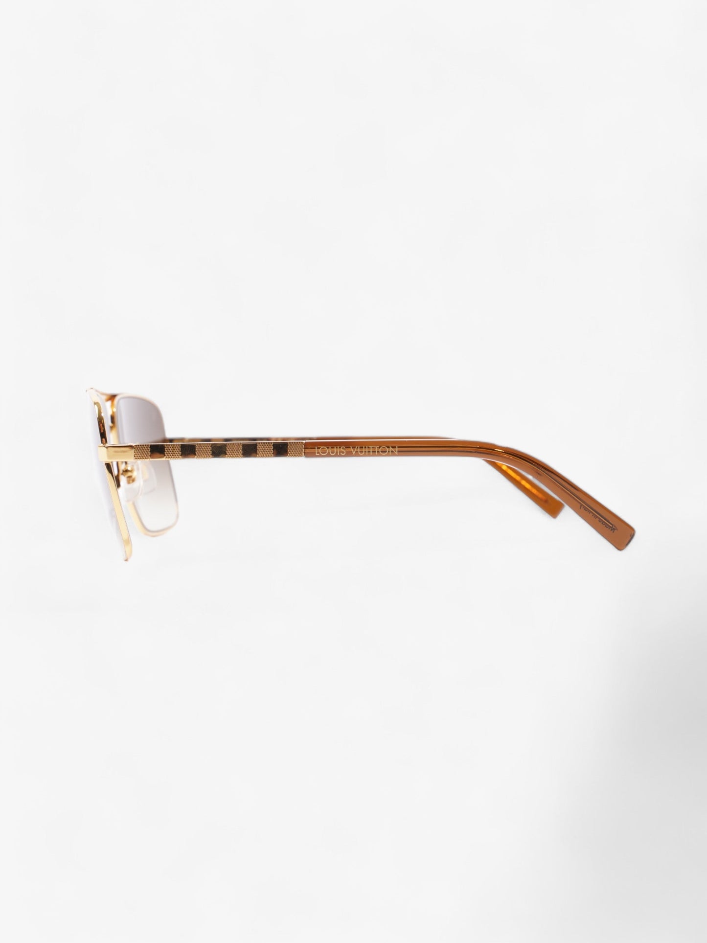 Louis Vuitton Attitude Sunglasses Gold / Brown Base Metal 140mm