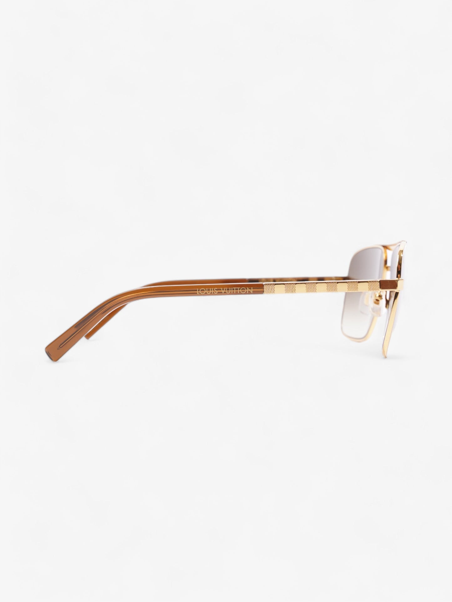 Louis Vuitton Attitude Sunglasses Gold / Brown Base Metal 140mm