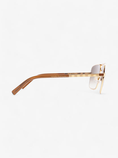 Louis Vuitton Attitude Sunglasses Gold / Brown Base Metal 140mm