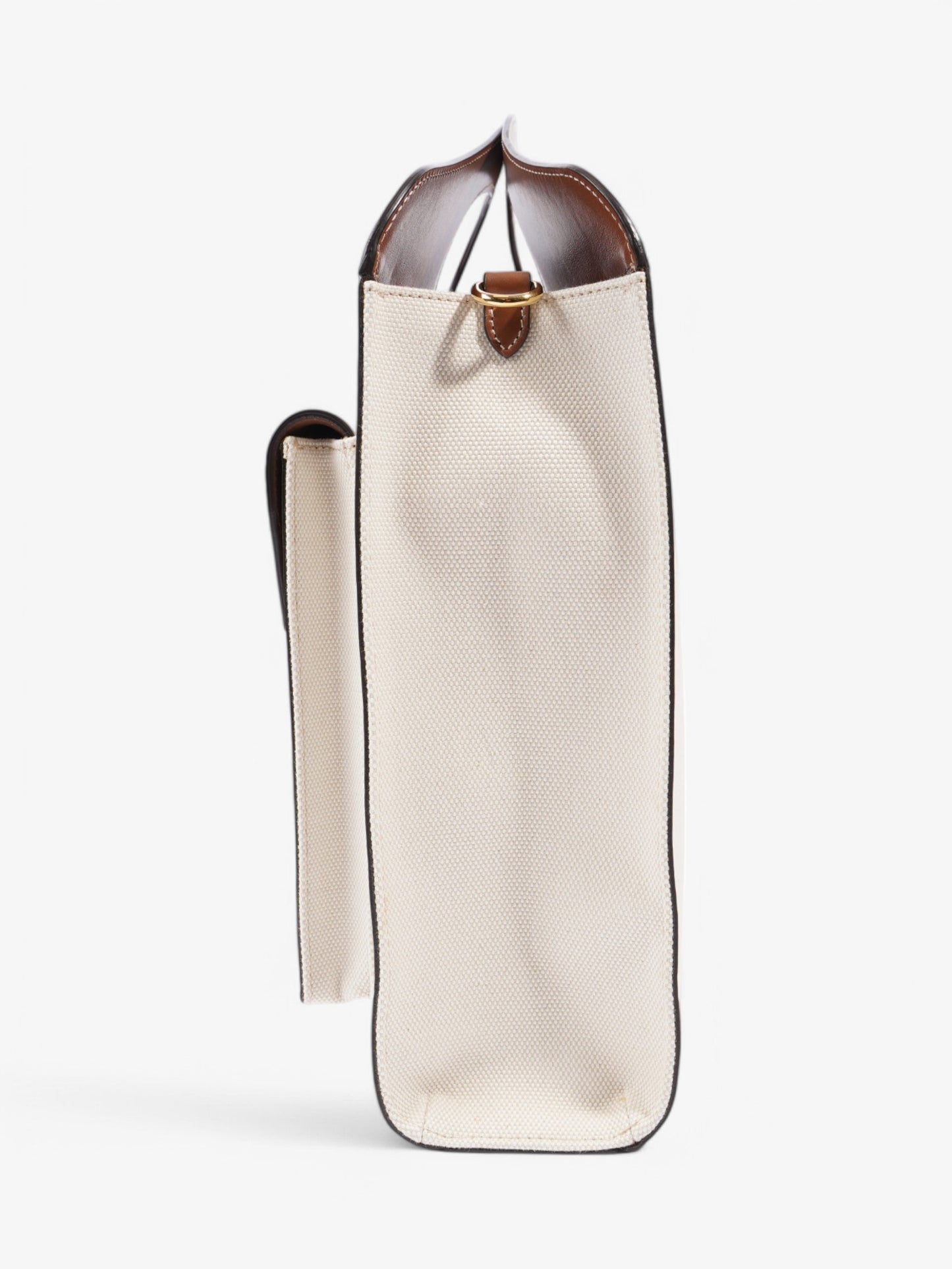 Burberry Pocket Bag White / Brown / Black Cotton Medium