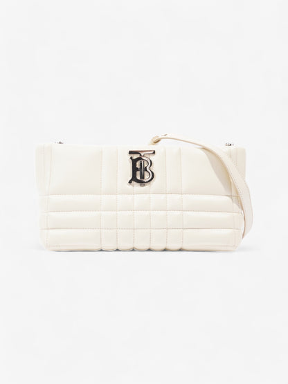 Burberry Quilted Lola Bag Pale Vanilla Lambskin Leather Small