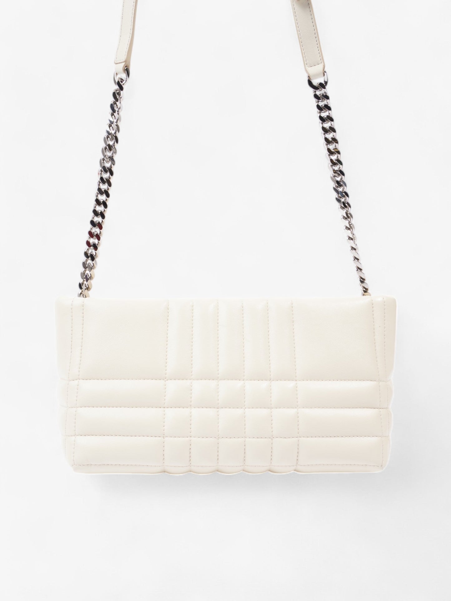 Burberry Quilted Lola Bag Pale Vanilla Lambskin Leather Small
