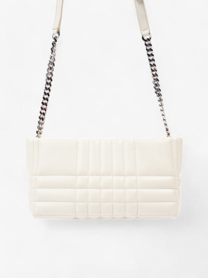 Burberry Quilted Lola Bag Pale Vanilla Lambskin Leather Small