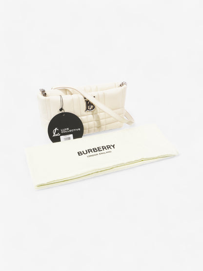 Burberry Quilted Lola Bag Pale Vanilla Lambskin Leather Small