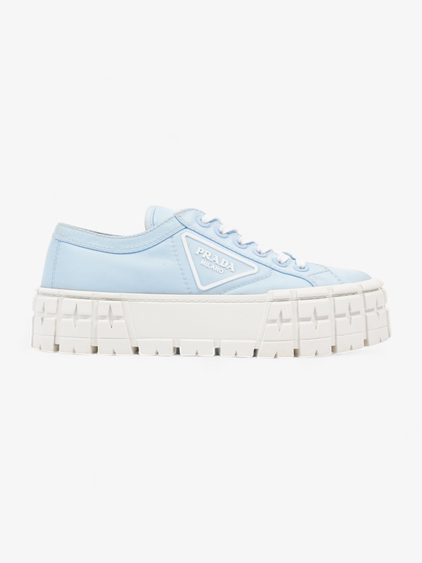 Prada Double Wheel Re-Nylon Sneakers Light blue / White Re Nylon EU 37.5 UK 4.5