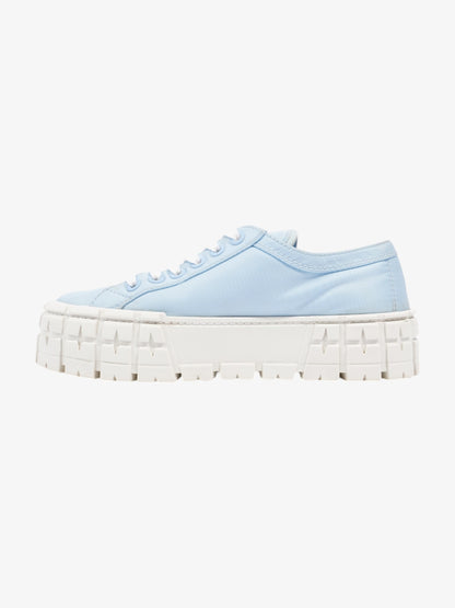 Prada Double Wheel Re-Nylon Sneakers Light blue / White Re Nylon EU 37.5 UK 4.5