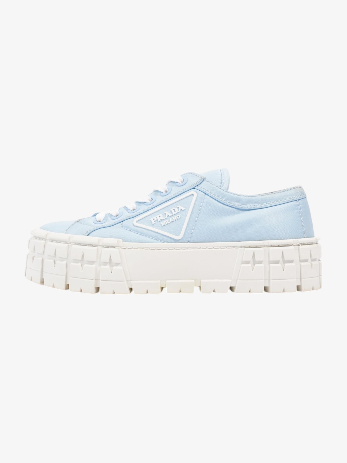 Prada Double Wheel Re-Nylon Sneakers Light blue / White Re Nylon EU 37.5 UK 4.5