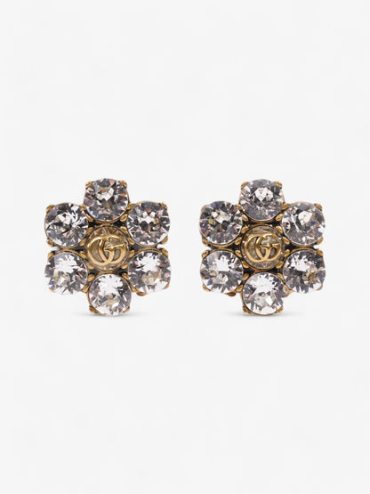 Gucci Crystal Double G Earrings Gold / Silver Base Metal