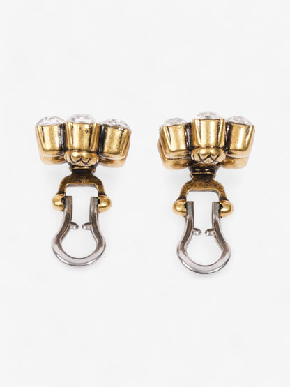 Gucci Crystal Double G Earrings Gold / Silver Base Metal