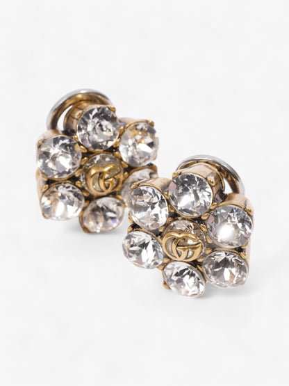 Gucci Crystal Double G Earrings Gold / Silver Base Metal