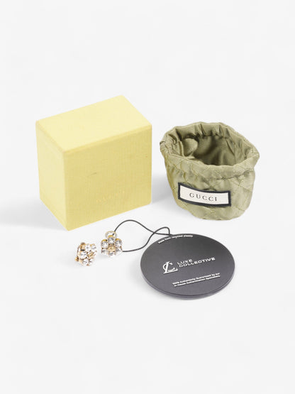 Gucci Crystal Double G Earrings Gold / Silver Base Metal