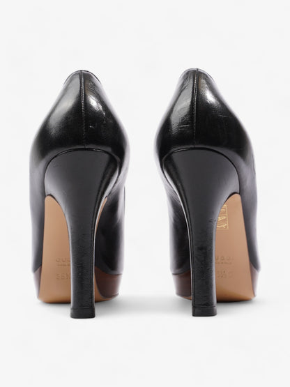 Gucci Horsebit Open Toe Heels 90 Black Leather EU 35.5 UK 2.5